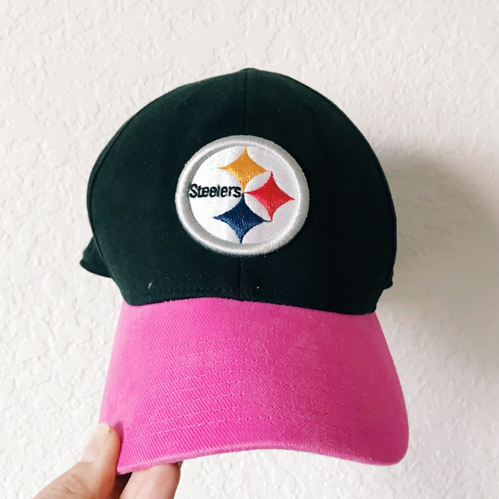Breast Cancer Steelers Hat in Pink and Black